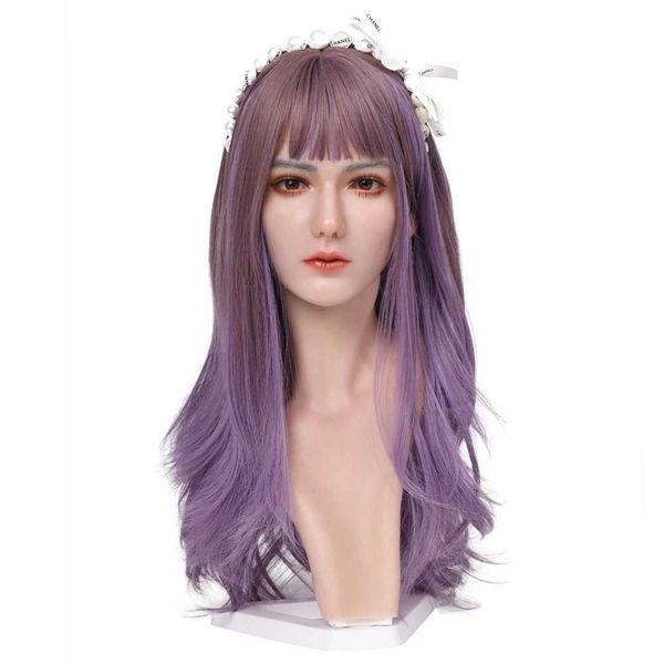 Pavé de poitrine Real Female Modèle de tête réaliste Silicone Matériau Silicone Female Mannequin Femme pour la perruque Bijoux Dispus 240330