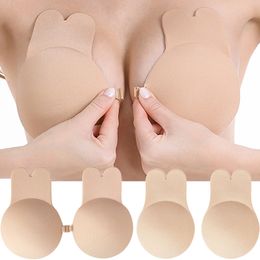 Coussinet d'allaitement Silicone Push Up Adhésif Soutien-Gorge Boucle Avant Sans Bretelles Soutiens-Gorge Invisibles Réutilisable Sticky Lift Pads Couvre-tétons pour Femmes 230628