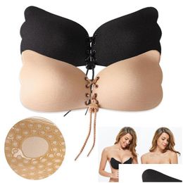 Almohadilla para el pecho Sujetador adhesivo Sin tirantes Sin espalda Invisible Levantamiento Almohadilla Autoadhesivo Push Bras Magic Nipple Ers Ropa interior para mujer Drop Entrega Dhuu9