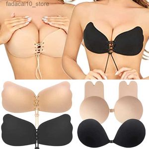 Coussinet d'allaitement Femmes Push Up Soutien-Gorge Adhésif Pâteux Sans Bretelles Soutien-Gorge Réutilisable Cache-Mamelon Autocollant Patch Robe De Mariée Lingerie Silicone Pasties Pad Q230914