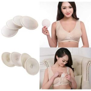 Tampons mammaires 8 morceaux / lot de blancs absorbants doux coton et réutilisables allaitements allaignants tampons de soins du sein en gros D240516