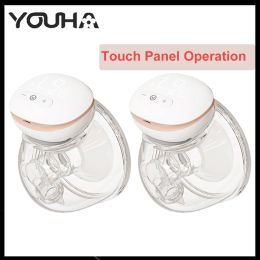 Pumps de lait 2pcs Youha Pompe de poitrine Hands portables Free Electric Pumps Pumps lait Extracteur Bpafree Babies accessoires