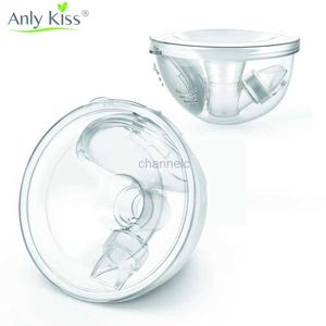 BreastPumps Anly Kiss 2 PCS/Lot Hands Free Breast Pump Collection Cup Wearable Milort Milk Collector Milm Milk Collector Cover 240413