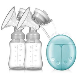 Borstveren babyvoeding bilaterale pomp babyflessen levert elektrische melk extractor s usb aangedreven borstvoeding