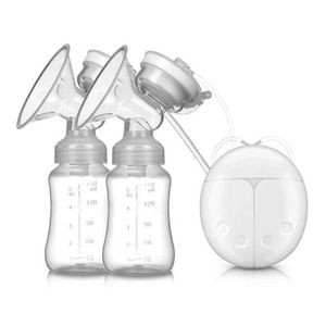 Borstvanden Dual Electric Breast Pump Krachtige ZUCHT CUP USB Elektrische borstpomp met babyfleshot en koude kussen 240424