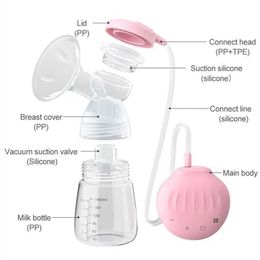 BreastPumps Elektrische borstpomp Milker Zuigautomatische Massage Postpartum Melk Maker Babyvoeding Accessoires Miliek Melk Collector 240413