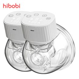 Extractores de leche Hibobi Pompa ASI Elektrik Pantalla LED Bebas Genggam Portabel Susu Ekstraktor Dapat Dipakai 3 Modo Senyap Otomatis Milker 25 5Mm 230516