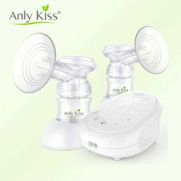 Pompe d'allaitement maternel Lily Kiss Kiss Baby avec une aspiration élevée et un extracteur de lait multifonctionnel électrique à double couche Q240514 rechargeable