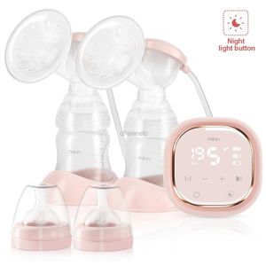 BreastPumps NCVI Dubbele elektrische borstpompen 3 Modi 9 Niveaus Proteerbaar Dual Breast Feeding Milk Pump Night Light Touch Screen 240413