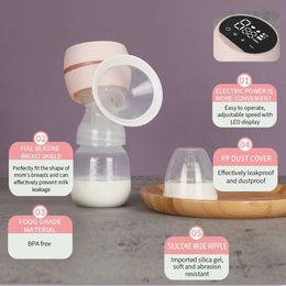 Pompe à lait électrique portable avec une pompe à lait à écran LED Utilisé pour l'allaitement à faible bruit 180 ml BPA Bouteille de lait gratuite H240518 JB7M