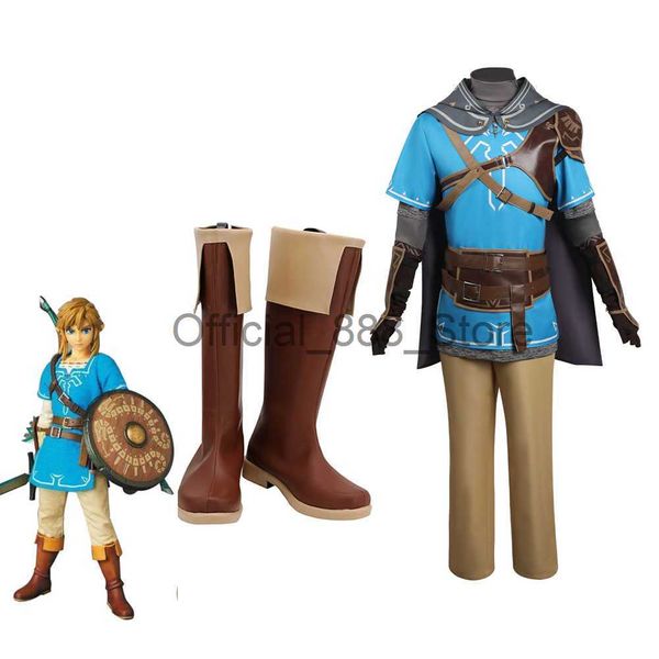 Zapatos de Cosplay Breath of the Wild Link, botas, accesorios para disfraces de Halloween, hechos a medida x0830