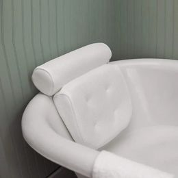 Almohada de baño de spa de malla 3D transpirable con tazas de succión Cuello y respaldo almohada de spa para bañera de hidromasaje almohada de baño