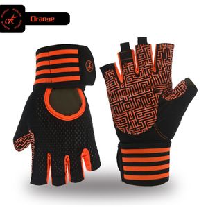 ANTISLIP ANTISLIP EL EXTENINO DE EL EXTRAJE DE LA PESA Glove de entrenamiento de yoga Menores Guantes de gimnasio Fitness Guante de gimnasio Carry de pesas mancándolas Q0108