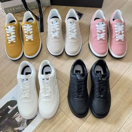 Zapatos casuales transpirables para mujer, nuevos deportes de suela gruesa, zapatillas de deporte con cordones que combinan con todo, diseñadores de moda de lujo, versión alta de cuero genuino gratis