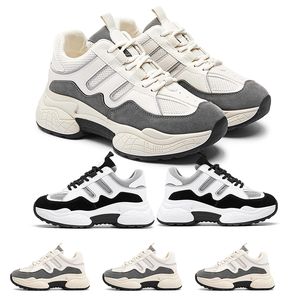 Ademend comfortabel stijl vrouwen oude vader schoenen drievoudig wit grijs zwart mesh sport designer sneakers maat 35-40