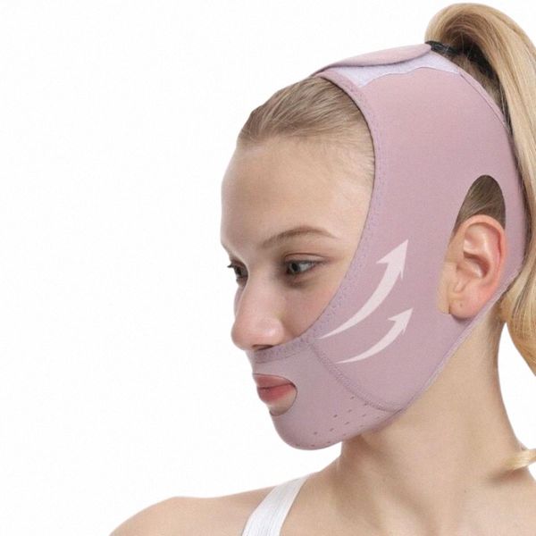 Banda para adelgazar facial transpirable para mujeres V-Line Face Shaper Chin Cheek Lift Up Belt Anti arrugas Masaje facial Correa Cuidado de la piel b3yk #