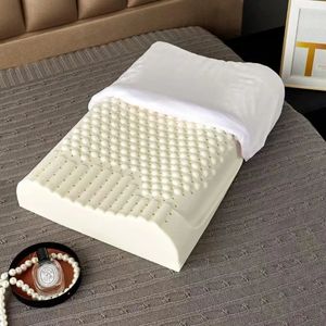 Almohada de látex transpirable núcleo de goma para adultos diseño ergonómico de esquema de regalo ayuda para dormir ayuda suave tailandia 240415