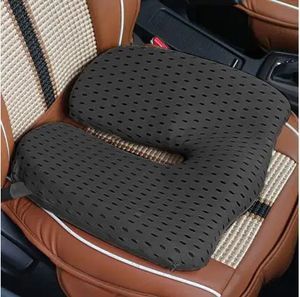 Cojín de asiento de espuma viscoelástica transpirable para el dolor de espalda Coxis Silla de oficina ortopédica para el automóvil Soporte para silla de ruedas Alivio de la ciática del coxis 231228