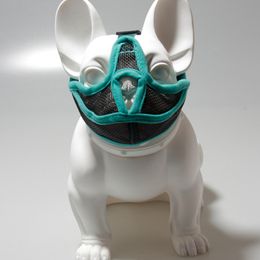 Masque de chien en mailles respirantes empêche une alimentation accidentelle de la bouche animale réglable Chihuahua Masque extérieur French Bulldog Supplies