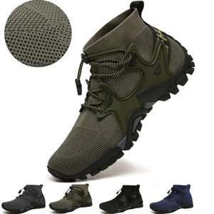 Ademend gaasheren bota's tactische laarzen wandelen zachte schoenen buitenlucht non-slip trail trekking klimmende ontwerper waden sneakers 240415