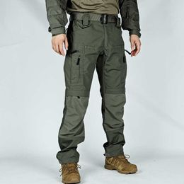 Poussions de genou de travail multi-poche respirants pantalon de camouflage de cargaison de poche de randonnée pantalon tactique de taille plus taille