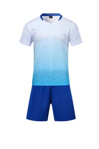 Conjunto de traje de fútbol al por mayor de secado rápido transpirable Absorbente de sudor Traje de entrenamiento de fútbol transpirable para adultos y niños Punto de manga corta Foo