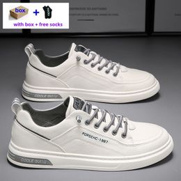 Zapatos transpirables hombres blancos zapatillas de deporte casual de moda