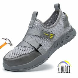 Chaussures de sécurité d'été respirantes baskets de travail de sécurité anti-crevaison chaussures de sécurité à bout en plastique chaussure de travail d'électricien isolée 6kv 240130