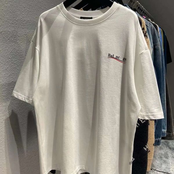 Camiseta transpirable Paris Mens THICHS Europa Francia Belenciaga Carta de lujo Impresión Gráfica Moda Mensaje Dejeme solo Camisa de manga corta Balencigaly 400