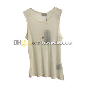 Tanks delgados transpirables TEE Women Carta Bordado Vest Bordado Camiseta de tela de algodón Diseñador de secado rápido Camas de secado