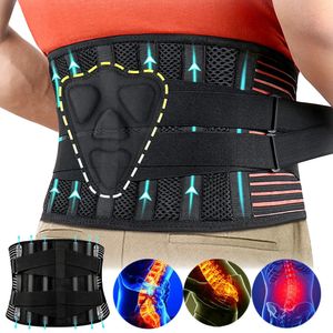 Support de taille respirant Back Brace Douleur du dos Poundre Lombaire pour les hommes Femmes Relief Sciatique Hernia Disc Heaving 240417