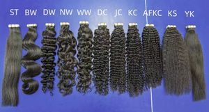 Inclino extensiones de cabello humano Microenlaces para mujeres negras Cinta de ondas rizadas profundas Cabello 100 hebras / lote