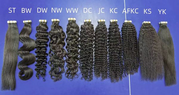 I Tip Extensions de cheveux humains Microlinks pour les femmes noires Deep Curly Wave tape Hair 100Strands / Lot