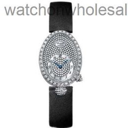 BRREGET Designer Watches for Women Men Luxury Luxury Original Brandhed Designer Naples Queen 18K Platinum Diamond Mechanical montre 8928BB8D844
