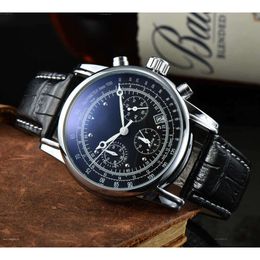Breightling de alta calidad AAA Breiting Watch Mens Cuarzo Relojes Calendario de color azul 43 mm Movimiento de cuarzo316l Case de acero fino Hombre Bretiling Watches 670B