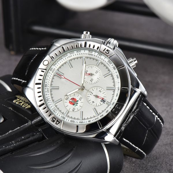 Reloj Breit Chronomat Six Nations Relojes automáticos de cuarzo de alta calidad Cronógrafo AB01 Edición limitada conmemorativa Relojes de pulsera con funciones completas de seis agujas.