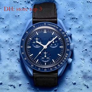 Breiting Watch Moon Mens Watches Full Chronograph Watch Mission to Mercury 42mm Nylon Luxury Watch Limited Edition Master polshorloges Good 1725