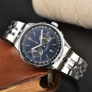 Breitl Horloges voor Mannen 2023 Nieuwe Heren Horloges Vijf naalden Alle Wijzerplaten Quartz Horloge Hoge Kwaliteit Top Luxe Merk chronograaf Klok Stalen Riem Mode Cadeau