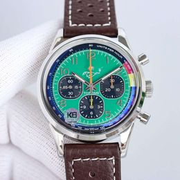 Breitling Swiss Watch Top Men pour 1884 Time Auto Chronographe Wrsit Montres La plus haute qualité Mécanique Uhr All-6 Pins Working Back Transparent M