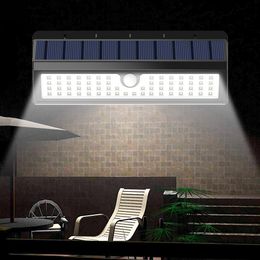Luz de la pared del sensor BRELONG 62LEDs solar al aire libre movimiento del IR 650 lumen del cuerpo de detección Patio Luz 1 PC
