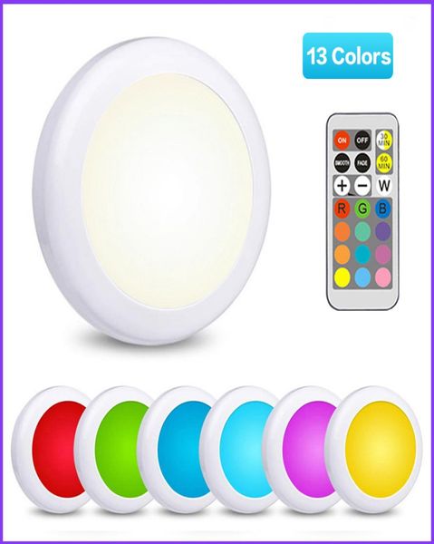 BRELONG LED Cabinet Light 13 Couleur RGB Couleur Pat Light Dimmable Bar atmosphère lampe Comptoir Éclairage Télécommande Veilleuse 1 9626839