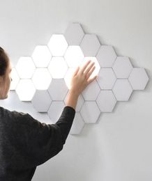 Brelong LED Quantum Hexagonal Wall Lampe Modular Touch Capteur Lightture Smart Light DIY Creative Geometric Assembly8956528