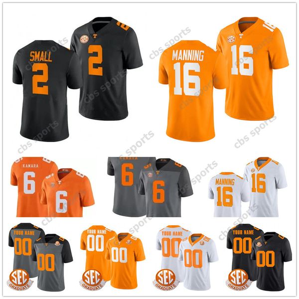 Peyton Manning Tennessee Volontaires Jersey Wallen Hendon Joshua Dobbs Kamara Joe Milton III Jauan Jennings Jones Jr. Jabari Petit Jackson College Maillots de Football