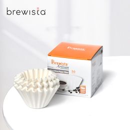 Brewista cake tipo papel de filtro de café empujado a mano onda de goteo 50/100 piezas 220509