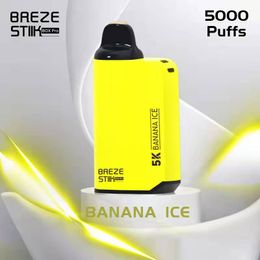 Breze Stiik BOX Pro Cigarrillos electrónicos desechables Bobina de malla Vape Pen 5000 Puffs Precargado 12 ml Ajuste de flujo de aire Batería recargable