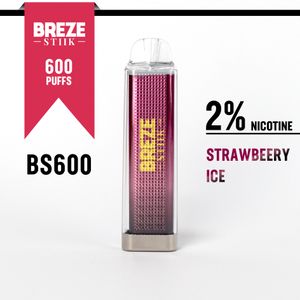 Breze Stiik BS600 Wegwerp E Sigaretten King Max Puff 600 Disposables Vape voorgevulde 2 ml 500mAh Batterij TPD Compliant voor EU -markt