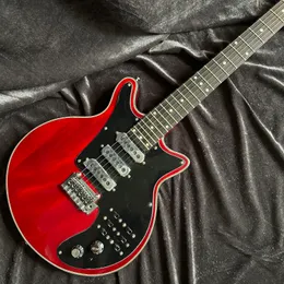 Brian May Guitare électrique corps solide Rosewoodboard Finderoard rouge Floyd Tremolo Bridge 3 Burns Pickups de haute qualité Guitarra Livraison gratuite