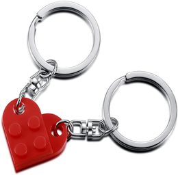 Bakstenen sleutelhanger voor koppels vriendschap 2pcs bijpassende hart sleutelhanger set voor vriendin vriendjes paren Valentijnsdag bff6513426