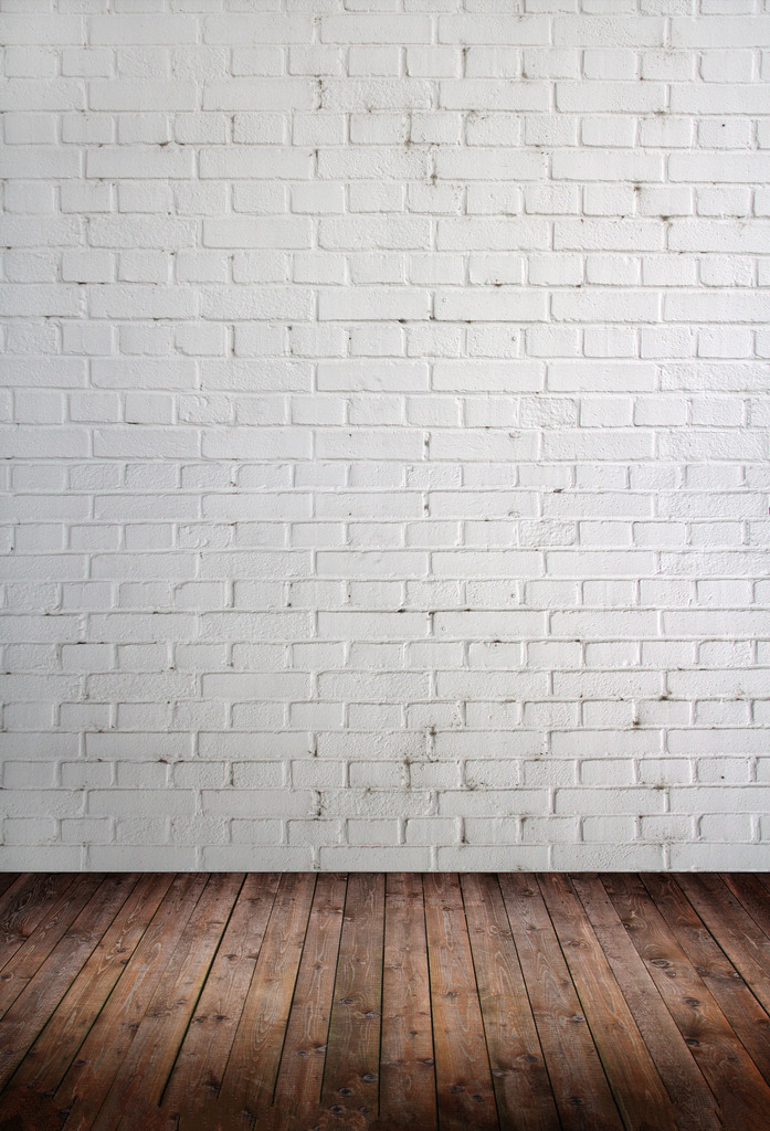 Brick Wall and Wooden Floor Theme Vinyl Custom Photography Backdrops Prop Muslin Photography Background ZD-09