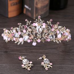 Headpieces Bruids Crown Queen Rhinestone Crystals Wedding Crowns Crystal Stone Gold Hoofdband Haar feestjes feestje Tiaras